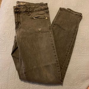 worn black distressed Skinny jeans American Eagle